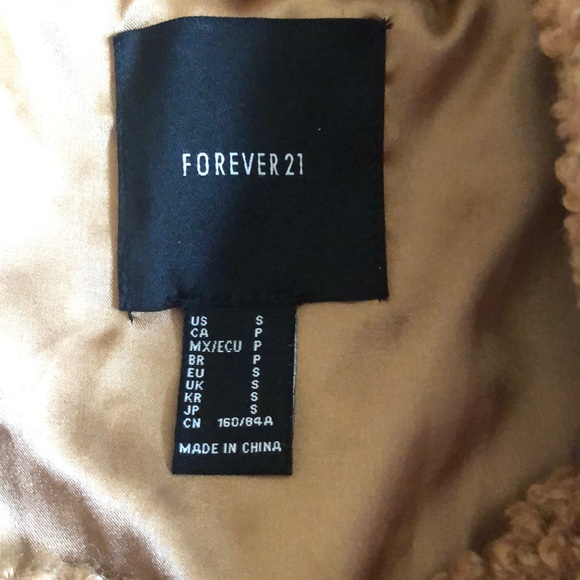 Forever 21 Teddy Jacket with Moto cut - Picture 2 of 4